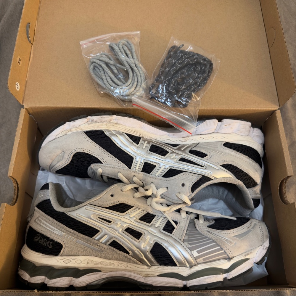 Limited KITH x Asics Black and Gel Cayano with Box and extra 2 sets of lace